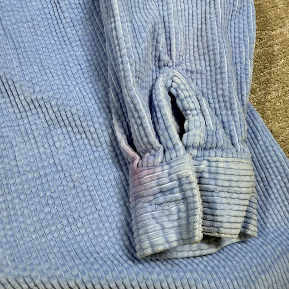 LL Bean Light Blue Corduroy Button Down Shirt Jacket Women Size Small - Picture 2 of 5
